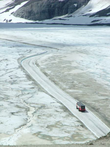 The coach on the ice road
