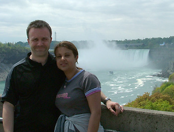Nadia and I by the Horseshoe Falls