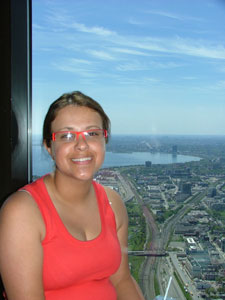 Nadia in the CN Tower