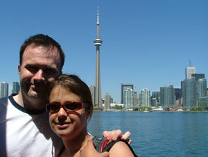 Nadia and I with the CN Tower behind us.