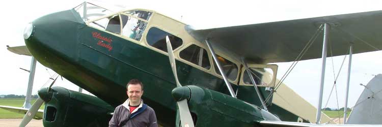 Me with a DH Rapide at Duxford