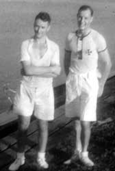 Grandad with a fellow rower in Ceylon