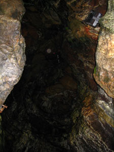 Inside Blue John cavern