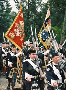 The trooping of the new colours by the Atholl Highlanders
